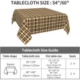 thumbnail image 2 of Square Tablecloth 52 x 52 Inch, Gold Brown Tartan Check Plaid Square Tablecloth Spillproof Soil Resistant Tablecloths Fabric Table Cloth for Kitchen Dinning Tabletop Outdoor, 2 of 8