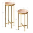 thumbnail image 5 of Kate and Laurel Celia Table d'Appoint Moderne, Ensemble de 2, Rose et Or, Tables de Bout Sophistiquées pour Rangement et Exposition, 5 of 5