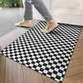 thumbnail image 4 of Black and White Checkered Pattern Door Rugs,Washable Non Slip Door Mats Indoor,Decorative Door Mats,Entry Mat Indoor for Entrance,Bedroom,Kitchen,Bathroom,17"x30", 4 of 6