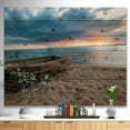 thumbnail image 2 of Design Art - Bateau à Rames Rouillé sur le Sable au Coucher du Soleil, 2 of 5