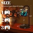 thumbnail image 2 of Candle Warmer Lamp with Timer Dimmer Vibrant Stained Glass Window Butterflies Flowers Candle Lamp Warmer for Jar Candle with 4 Bulbs Gifts for Women House Warming Gifts, 2 of 8