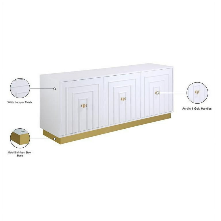 Meridian Furniture Cosmopolitan Sideboard/Buffet - White Meridian Furniture Cosmopolitan Sideboard/Buffet - White