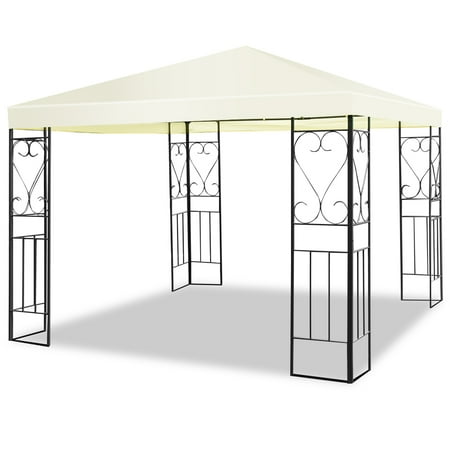 Costway 10'x10' Patio Gazebo Canopy Tent Steel Frame Shelter Patio Party Awning