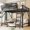 Black, variant on LJAN Full Size Metal Loft Bed Frame with Ladder and Built-in Storage Shelves, Modern Style Loft Bed with Solid Slats, Guardrail, No Box Spring Required, Easy Assembly, for Bedroom