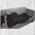 thumbnail image 5 of Geometrical Soft Flannel Fleece Blanket, Hippie Inspired Style Pineapple Pattern Exotic Abstract Illustration, Cozy Plush for Indoor and Outdoor Use, 70" x 90", Dark Grey and Mustard, by Ambesonne, 5 of 5