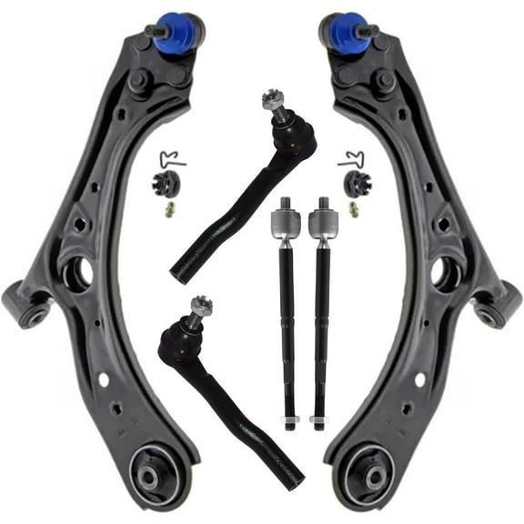 Detroit Axle - Front End Control Arms Kit for 2016-2021 Honda HR-V 2 Lower Control Arms with Ball Joints 4 Inner Outer Tie Rods 2017 2018 2019 2020 Replacement