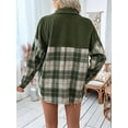 thumbnail image 4 of Women'S Flannel Plaid Shirt Long Sleeve Casual Fall Tops Green M, 4 of 8