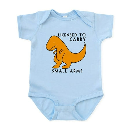 

CafePress - Licensed To Carry Small Arms T Rex Funny Dinosaur - Baby Light Bodysuit Size Newborn - 24 Months