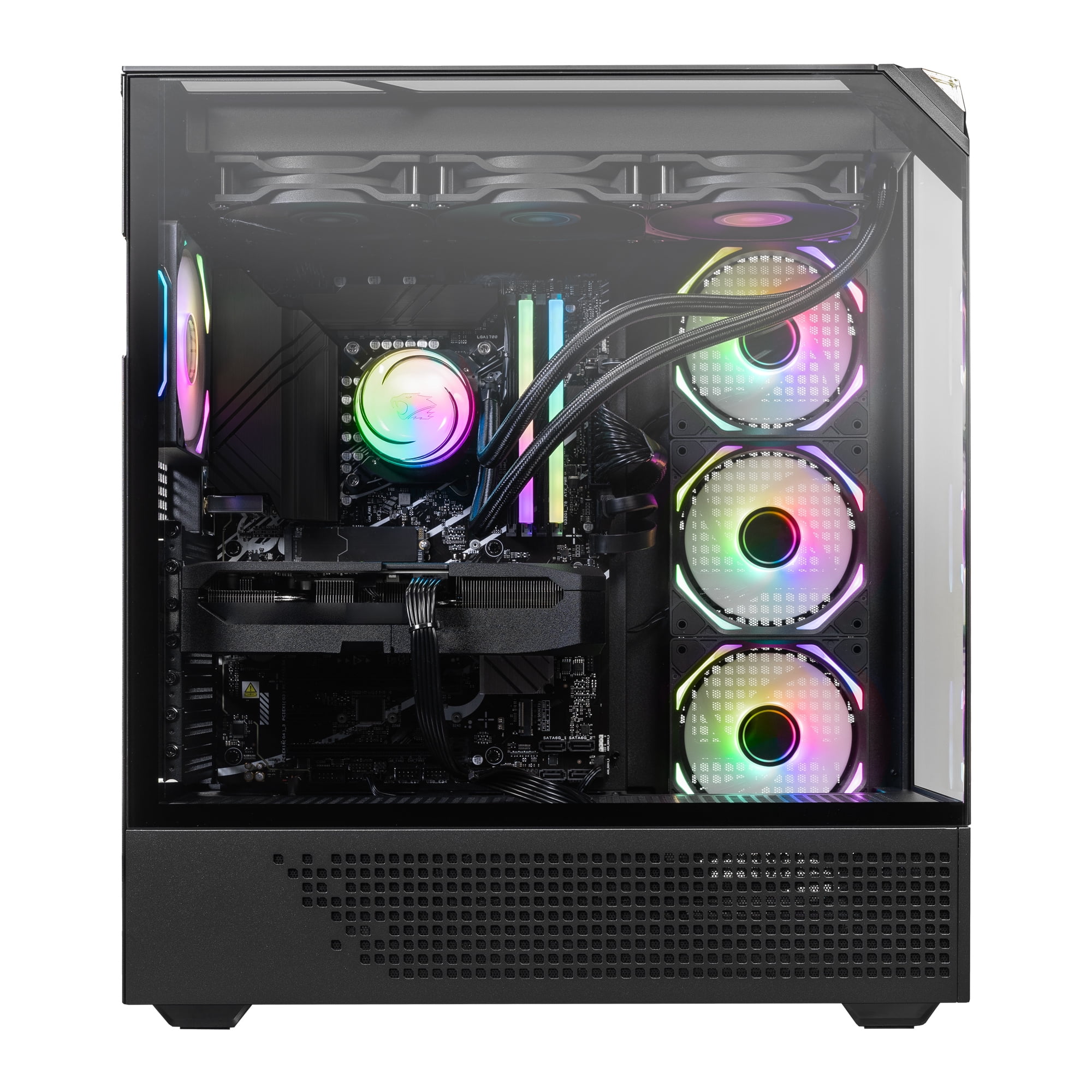iBUYPOWER Element Pro Gaming PC Desktop Computer AMD Ryzen 7 9800X3D CPU, AMD Radeon RX 9070XT 16GB GPU, 32GB DDR5 RGB 5200MHz RAM, 2TB NVMe SSD,Windows 11 Home,Gamer Keyboard and Mouse-EPBA7R97XT02