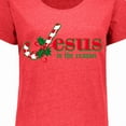 thumbnail image 4 of Inktastic Candy Cane Jesus Women's Plus Size T-Shirt, 4 of 5