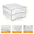 thumbnail image 4 of Refrigerator Drawers,2Pack Fridge Drawer Organizer Pull Out Bins,Stackable Food Container Sets,Clear Reusable Kitchen Storage Accessories for Deli Fruits Produce, 4 of 9