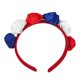 thumbnail image 2 of Decoraciones para el Día de los Caídos, diadema con capullo de rosa para el 4 de julio, pinza para el cabello de tela roja, blanca y azul, accesorios florales patrióticos para el cabello para mujeres, 2 of 6