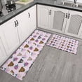 thumbnail image 2 of Cute Pitbull Terriers Dog and Flower Kitchen Rugs Sets Of 2,Anti Fatigue Kitchen Mat Rugs Non Slip Washable,Decorative Kitchen Floor Mats for Kitchen,Sink,Laundry,17"x30"+17"x47", 2 of 7