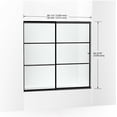 thumbnail image 2 of Kohler 707609-6G80-BL 56.75 x 59.62 in. Elate Sliding Bath Door with 0.25 in. Thick Frosted Glass & Rectangular Grille Pattern - Matte Black, 2 of 7