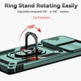 thumbnail image 6 of for Samsung Galaxy S20 Case with Camera Lens Cover Screen Protector, Dual Layer Military-Grade Drop Tested Magnetic Ring Holder Kickstand Protective Phone Case for Samsung Galaxy S20 5G (Dark Green), 6 of 17