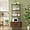 Brown, variant on 71" Tall Fluted Bookshelf, 4 Tiers Wooden Display Book Shelf Case w/Storage Doors, Mid Century Modern Bookshelf for Bedroom Living Room, Freestanding Shelving Unit, Stand Indoor (Brown)