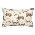 thumbnail image 1 of Balery Vintage Farm Pigs Funda de Cojín Estampada, Regalos para Mujeres, Regalos de Amor para Ella, Regalos para Novia o Esposa, Funda de Almohada-14"x20", 1 of 6