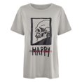 thumbnail image 3 of De Camiseta de manga corta con estampado creativo y moda informal para mujer, 3 of 6