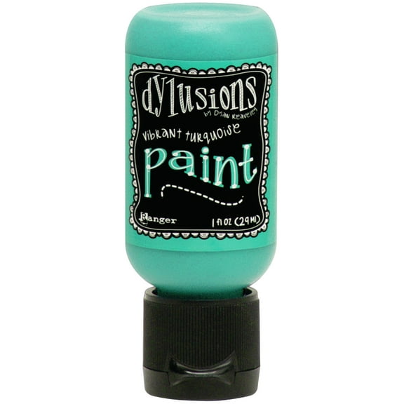 Dylusions Acrylic Paint 1oz-Vibrant Turquoise