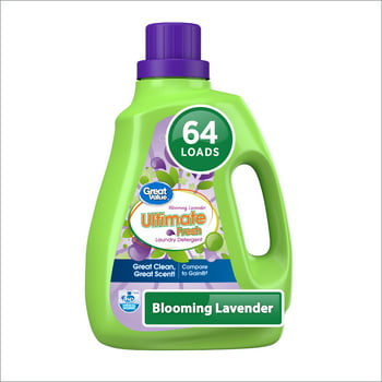 Great Value Blooming Lavender, 64 loads, Ultimate Fresh HE Laundry Detergent, 100 Fl oz