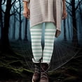 thumbnail image 2 of Feancey Striped Leggings for Women Halloween High Waisted Workout Tights Tummy Control Casual Yoga Pants Holiday Funny Gifts Clear XXL, 2 of 10