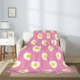 thumbnail image 2 of Throw Blanket for Couch Sofa and Bed, Cute Fried Egg Love Super Soft Plush Throw Blanket, Fuzzy Cuteness Comfy Warm Washable Flannel Blanket & Throws for All Season 80"x60", 2 of 5
