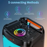 FanFun Karaoke Machine with 2 Wireless Microphones, Bluetooth Speaker, Portable PA System for Party, Sing Machine with Deep Bass, T10-T