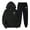 Black, variant on Men's 2024 Track And Field Suit 2 Piece Hooded Sports Casual Running Jogging Set Long Suit Jacket Men