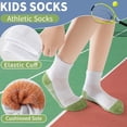 thumbnail image 4 of 12 Pairs Toddler Kids Cushion Socks Boys&Girls Athletic Basketball Sport Youth Crew Soft Breathable Socks For Outdoor, 4 of 6