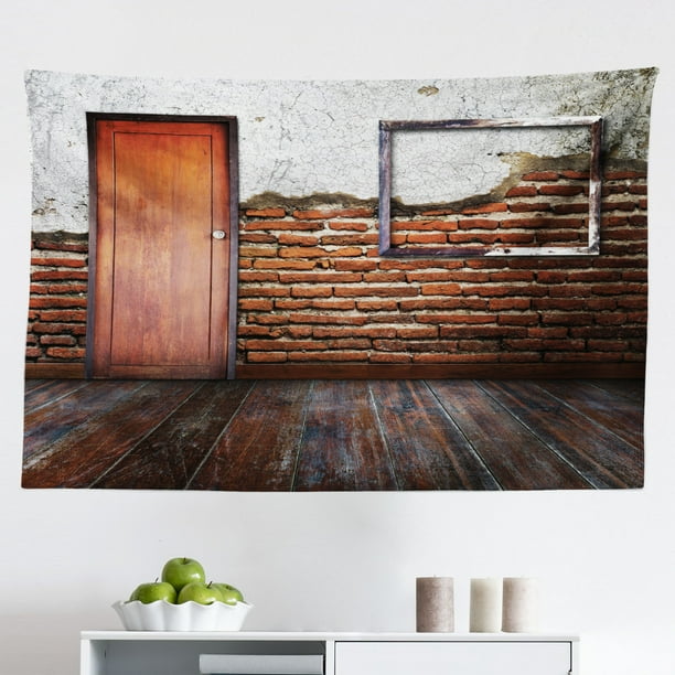 Antique Tapestry, Empty Space 2 Doors Armchair and Simple Mirror