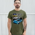 thumbnail image 3 of Tee Hunt Ford GT American Horse Power T-Shirt Sports Race Car Licensed Men's Tee, Military Green, 4X-Large, 3 of 5