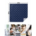 thumbnail image 5 of Cloth Napkins Set of 2 - 20x20 Inches, Navy Blue Washable Reusable Table Napkins, Geometric Leaf Diamond Plaid Abstract Check Soft & Absortbent Dining Napkin for Party Wedding Hotel Restaurant, 5 of 8
