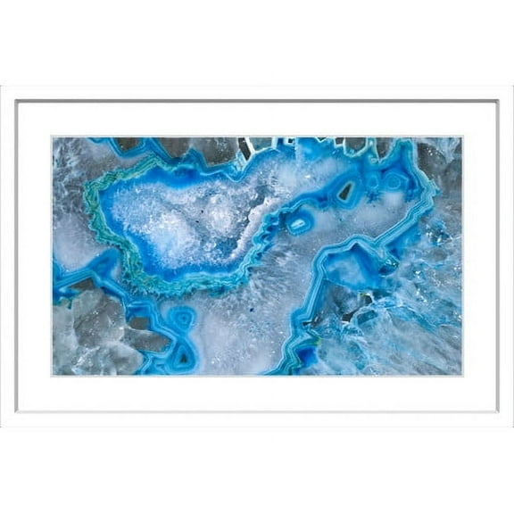 "Aquamarine Crystals" Framed Painting Print