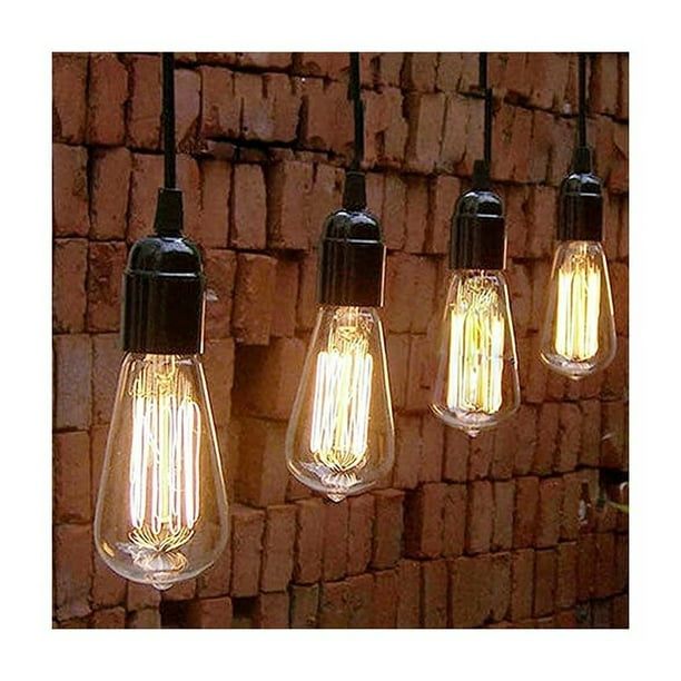 Vintage Edison Douille De Lampe E26/E27 Vis Ampoule Base En