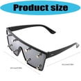 thumbnail image 5 of lanema Stylish Square Sunglasses With Metal Studs Embellishments UV400 Filter Eyewear, 5 of 11
