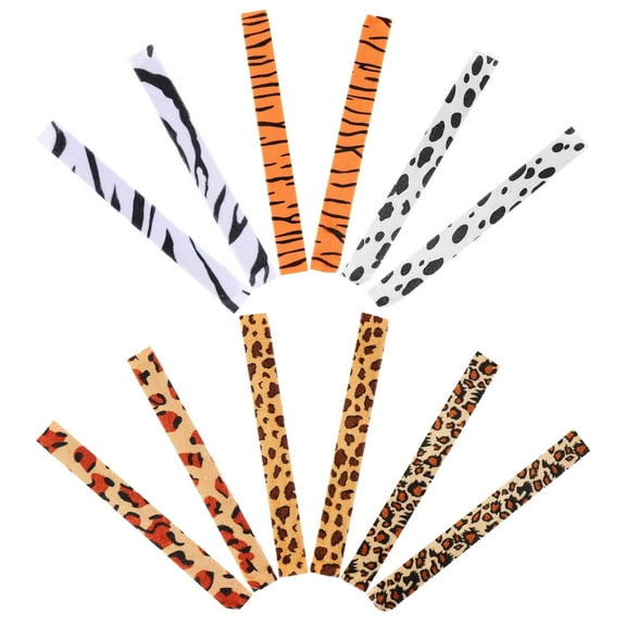 FELTECHELECTR Slap Wrist Bracelets 12Pcs Stuffed Plush Fabric Steel Sheet Adorable Bands For Girls Fancy Party