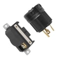 thumbnail image 4 of Conector receptáculo eléctrico de 3 clavijas con bloqueo giratorio NEMA L6-30P L6-30R, 30 A, 250 V, macho y hembra, 4 of 14