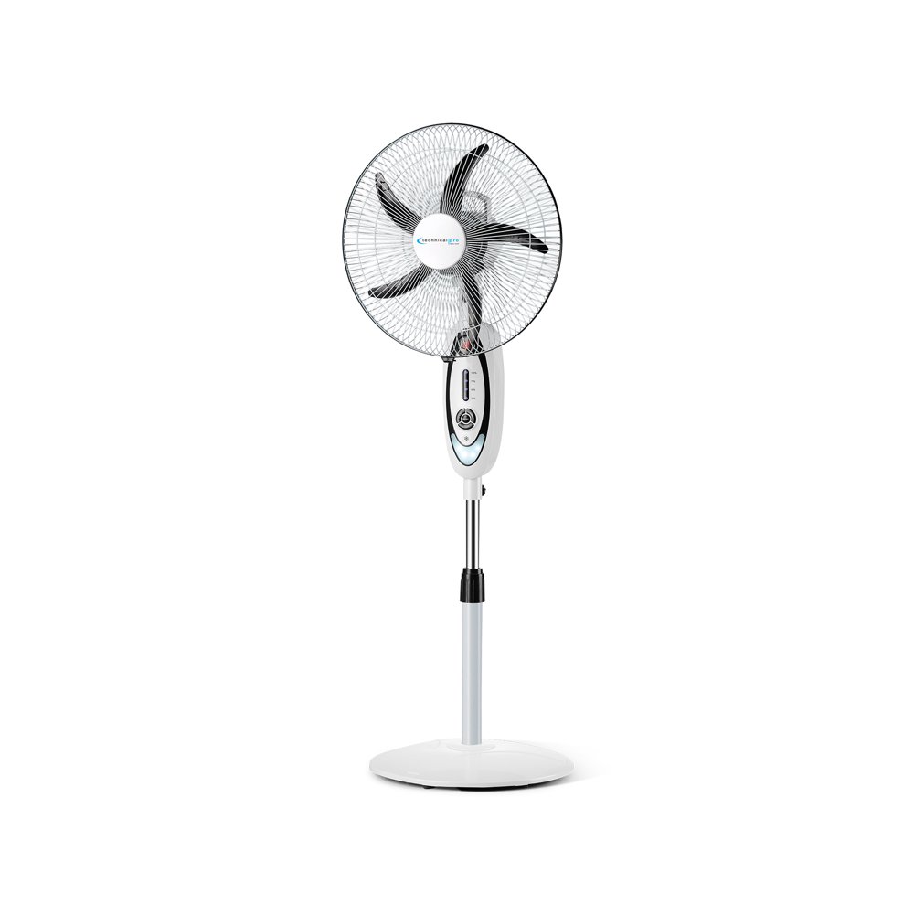 Technical Pro 16 Inch Rechargeable Freestanding Fan with LED Night
