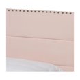 thumbnail image 5 of HomeStock Artisanal Attic Modern and Contemporary Glam Light Pink Velvet Fabric Upholstered Size Panel Bed, Modern Platform Bed for Bedrooms, Sturdy Construction Bed Frames for All Rooms, 5 of 5