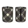thumbnail image 3 of Round Car Trash Can 7×5.9in Waterproof, Durable, Not Easy To Fade, Easy To Install And Disassemble To Prevent Interior Pollution Argyle Plaid Dimgray_95746_3, 3 of 7