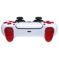 thumbnail image 3 of eXtremeRate Clear Red Replacement D-pad R1 L1 R2 L2 Triggers Share Options Face Buttons for ps5 Controller BDM-010/020, 3 of 5