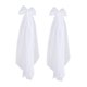 thumbnail image 3 of 2 Uds Velos De Hombro Para Boda Suministros De Decoración Para Fiestas Chal Mujer Tul De Malla Suave Blanco, 3 of 8