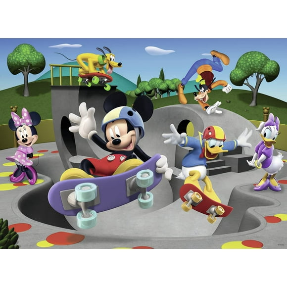 Rompecabezas Ravensburger Mickey & Minnie Skate Park, 100 piezas