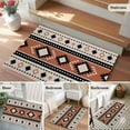 thumbnail image 6 of Khaki Boho 2'x3' Washable Rug, Vintage Ethnic Tribe Retro Abstract Art Non-Slip Soft Doormat Area Rugs for Entrance Bathroom Bedsides, StainResistant Carpet for Kitchen Bedroom, Entryway Floor Mat, 6 of 9