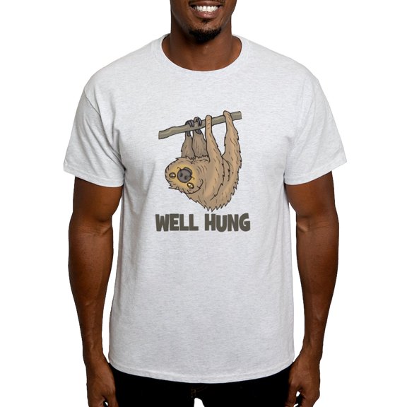 CafePress - The Well Hung Sloth T Shirt - Men's Classic Graphic T-Shirt