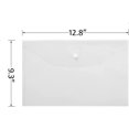 thumbnail image 2 of Sobre de primera calidad 10 piezas de sobres de documentos de plástico con botón a presión carpeta de documentos transparente de calidad compatible con tamaño A4 Afortunado Sencillez, 2 of 5