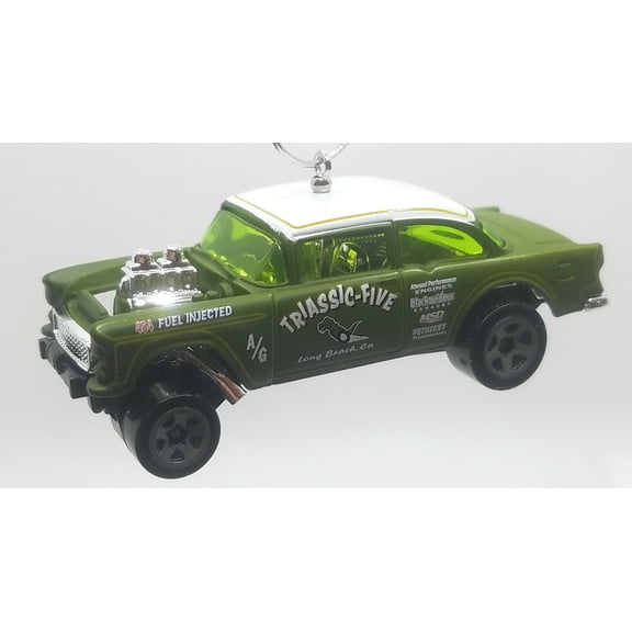 Christmas Ornament for 1955 Chevy Bel Air Gasser Green White