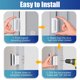 thumbnail image 3 of Cerradura de refuerzo para puerta Toorise, cerradura de seguridad para el hogar resistente de 3 pulgadas con 8 tornillos y 800 lb de fuerza, cerradura de seguridad duradera a prueba de niños,, 3 of 8