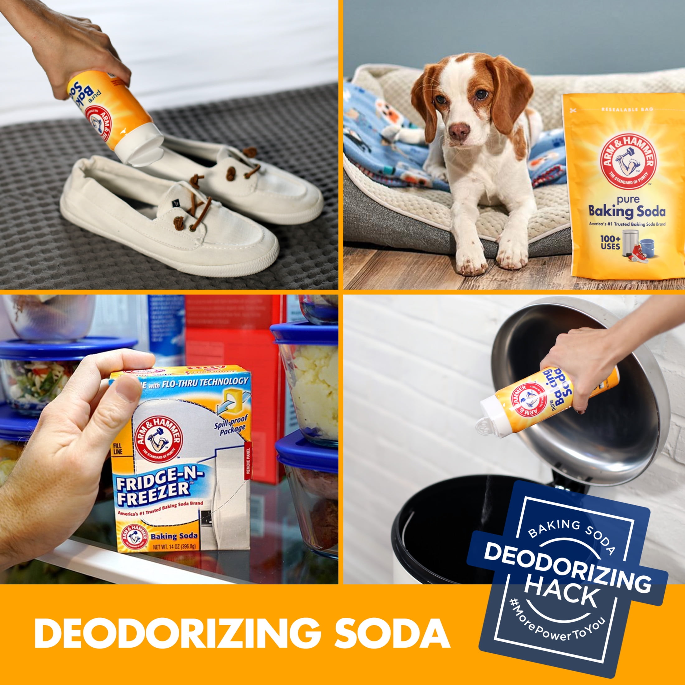 ARM & HAMMER Baking Soda Fridge-n-Freezer Odor Absorber, 14 oz Box
