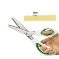 thumbnail image 1 of Cribun Professional Dressmaking Pinking Shears Crafts Zig Zag Cut Scissors(Green), 1 of 6